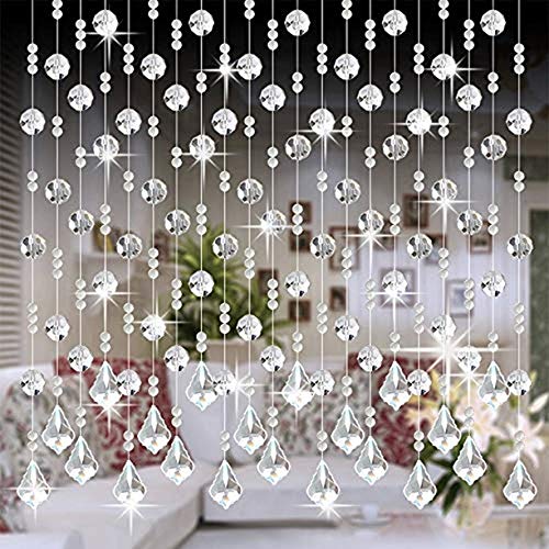 Product Cover Crystal Glass Bead Curtain Luxury Living Room Bedroom Window Door Wedding Decor Colorful 3 (Color5)