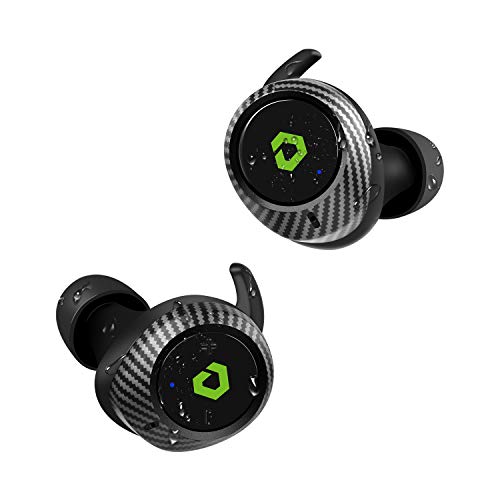 Product Cover DESTEK T1 Wireless Earbuds, 45H Playtime Deep Bass Wireless Earbuds Bluetooth, Real IPX7 Waterproof Bluetooth 5.0 Noise Cancelling Hi-Fi Stereo Wireless Charging Case Carbon Fiber Appearance for Sport