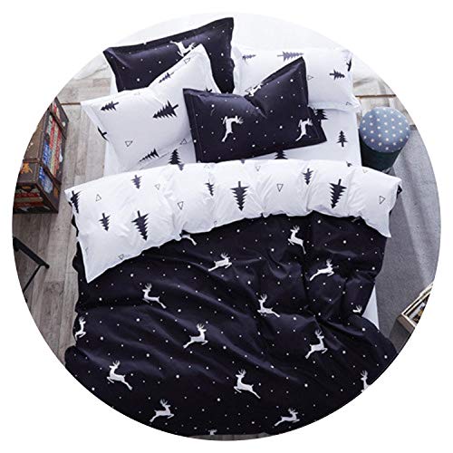 Product Cover Fashion Bedding Set Bed Linen Set Leopard Duvet Cover Bed Sheet Pillowcases Black Queen Bedding Set Summer Bed Set Pastoral Home,Black White,King,Flat Sheet