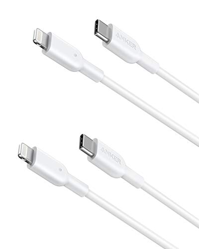 Product Cover iPhone 11 Charger, Anker USB C to Lightning Cable [3ft, 2-Pack] Powerline II for iPhone 11/11 Pro / 11 Pro Max/X/XS/XR/XS Max / 8/8 Plus, Supports Power Delivery