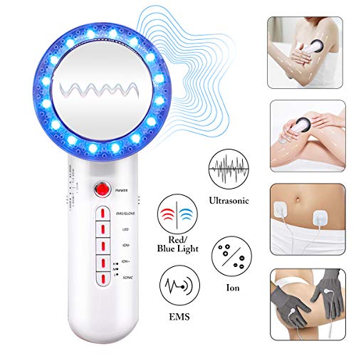 Product Cover Fat Burning Machine EMS Sliming Massager 6 in 1 Multifunction Sonic Ion Blue Red Light Weight Loss Machine for Stomach Home Use Skin Tightening Device