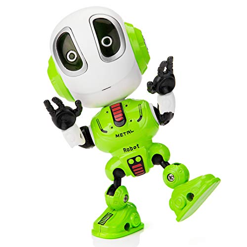Product Cover Sopu Talking Robot Toys Repeats What You Say Kids Robot Toy Metal Body Robot with Repeats Your Voice, Colorful Flashing Lights and Cool Sounds Robot Interactive Toy for Boys and Girls Gift (Green)