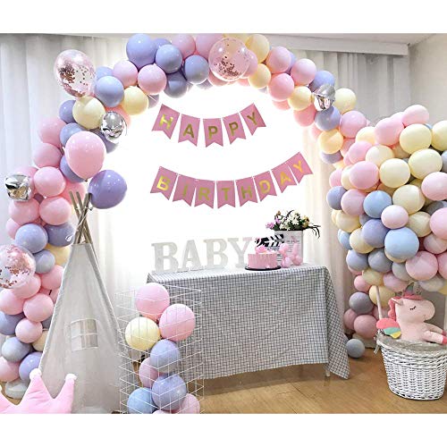 Product Cover Pastel Balloons for Party Supplies - 10 Inches 100pcs Assorted Macaron Candy Colored Pastel Latex Balloons for Parties Weeding Party Decor Decorations Balloons Bulk Arch Baby Shower Birthday Supplies