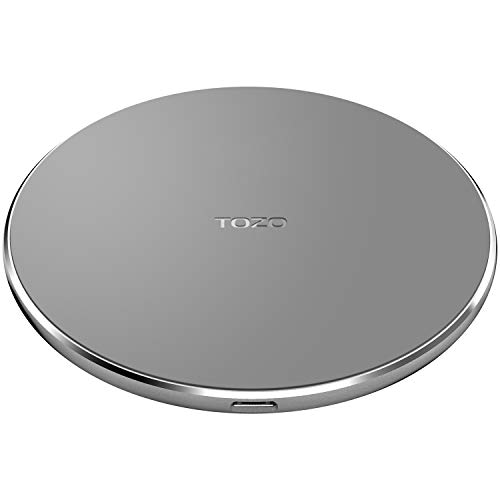 Product Cover TOZO W1 Wireless Charger Ultra Thin Aviation Aluminum CNC Unibody Fast Charging Pad Gray (NO AC Adapter)