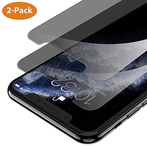Product Cover Syncwire Privacy Screen Protector for iPhone 11 Pro/iPhone Xs/iPhone X/iPhone 10 (2-Pack), Anti-Fingerprint Tempered Glass (9H Hardness, 6X Stronger, Installation Frame, Bubble Free)