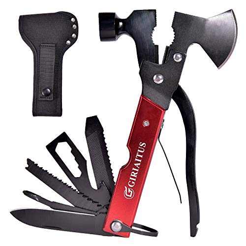 Product Cover 18-in-1 Hammer Tool,Gifts for Men,Foldable Black Oxide Multitool, Portable Stainless Steel Durable Hatchet,for Emergency Escape, Military,Camping,travel, family, Outdoor Survival Hunting Kit,Axe,Plier