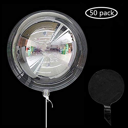 Product Cover Bobo Balloons 50 Packs,20 Inch Helium Style Transparent Bubble Bobo Balloons for LED Light Up Balloons, Gifts for Christmas,Wedding,Birthday Party Decorations(LED String Not Included)