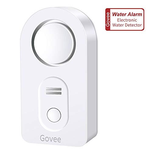 Product Cover Govee Water Alarm, 100dB Loud Alarm Audio Water Sensor with Low Battery Alert, Easy to Use Wireless Water Leak Detector Water Alarm Sensor for Laundry, Basement, Apartment, Kitchen, Bathroom, Closet