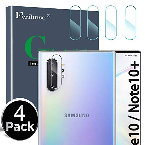 Product Cover Ferilinso Camera Protector for Samsung Galaxy Note 10/ Note 10 Pro/ Note 10 Plus, [4 Pack] Tempered Glass Protection Film (Clear)