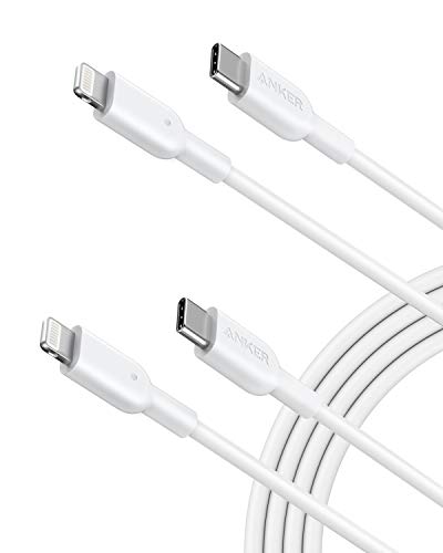 Product Cover iPhone 11 Charger, Anker USB C to Lightning Cable [6ft, 2-Pack] Powerline II for iPhone 11/11 Pro / 11 Pro Max/X/XS/XR/XS Max / 8/8 Plus, Supports Power Delivery