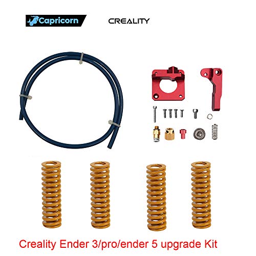 Product Cover Creality 3D Printer Upgrade kit with Capricorn Premium XS Bowden Tubing, Metal Feeder Extruder Frame and Die Spring for Ender 3,Ender 3 Pro,Ender 5,CR-10/CCR-10S,S4,S5
