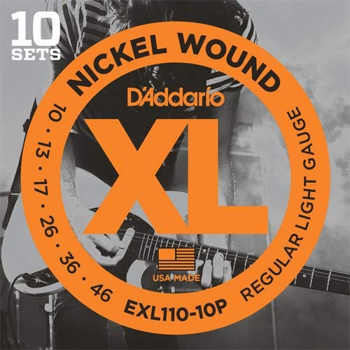 Product Cover D'Addario EXL110 Nickel Light Electric Guitar Strings 10-Pack