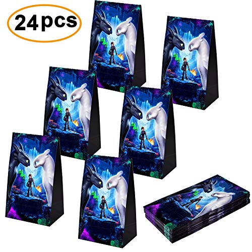 Product Cover How To Train Your Dragon 3 Birthday Bags Party Supplies Favor for Kids Boys and Girls-24pack