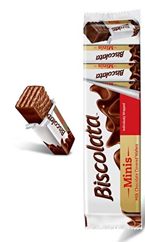 Product Cover Biscolata Minis Milk Chocolate Wafer Bars - (18 pieces x3) TOTAL 54 Snacks