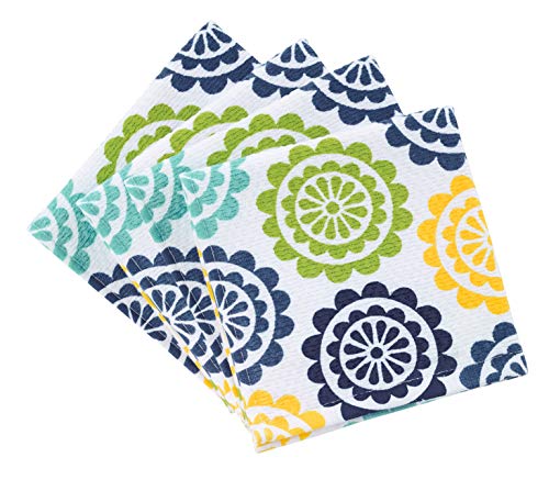 Product Cover T-fal Textiles Highly Absorbent 100% Cotton Double Sided Printed Dish Cloths, 12