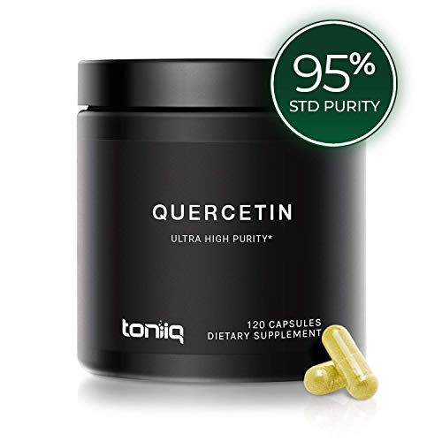 Product Cover Ultra High Strength Quercetin Capsules - 95% Standardized Purity - The Highest Purity Quercetin Available - 1000mg - 120 Veggie Capsules