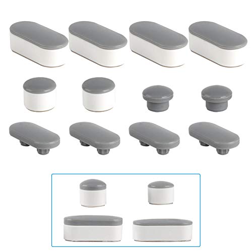 Product Cover 6 Pieces Toilet Seat Bumpers, Universal Toilet Lid Bumper Rubber Bumpers Each One with 2 Thickness TPE Pads(2 Height choose from) Self Adhesive Toilet Bumpers Used for Home, Hotel, Hospital by Hibbent