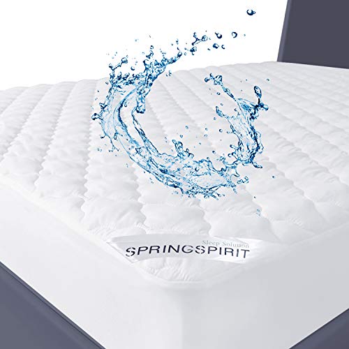 Product Cover Mattress Pad Cover Waterproof California King Size, Breathable & Ultra Soft California King Mattress Protector Quilted Fitted with Deep Pocket Strethes up to 18