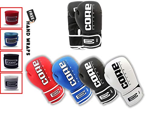 Product Cover Core Boxing Gloves with Free Hand wrap Adult Sparring Training Boxing Gloves Pro Punching Heavy Bags mitt UFC MMA Muay Thai for Men & Women Fight Boxing Gloves and Kickboxing
