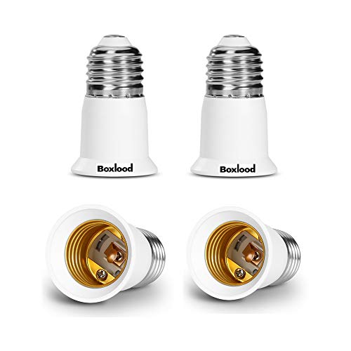 Product Cover Boxlood E26 to E26 Socket Extender, Lamp Holder Adapter, Lamp Bulb Socket Extension 4 Pack