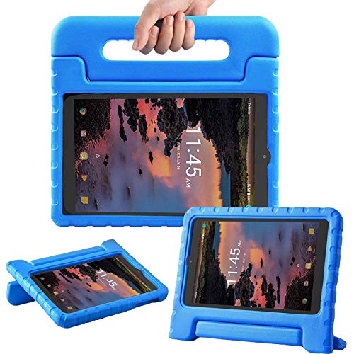 Product Cover TIRIN Case for Alcatel Joy Tab 8 2019/Alcatel 3T/A30 8'' Tablet - Lightweight Shockproof Convertible Handle Stand Kids Case for Alcatel Joy Tab 2019/Alcatel 3T 2018/A30 2017 8-inch Tablet, Blue