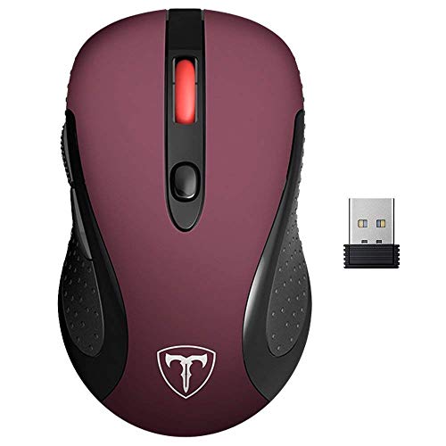 Product Cover VicTsing Computer Wireless Mouse, 2.4G Portable USB Mouse Ergonomic Mouse- Fit Your Hand Nicely, 5 Adjustable DPI Levels, Page Down/Up Buttons, 20 Months Battery Life, Designed for PC, Desktop, Laptop