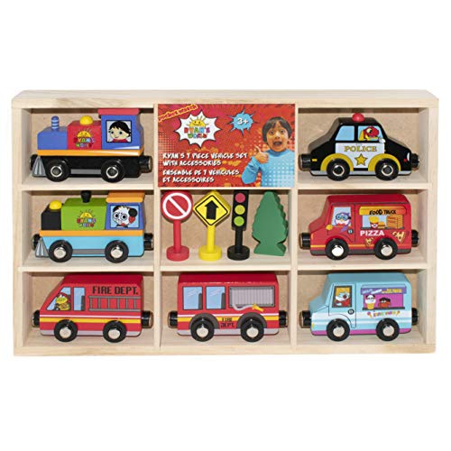 Product Cover KIDS PREFERRED Ryan's World 7 Piece Wooden Vehicle Set and Accessories