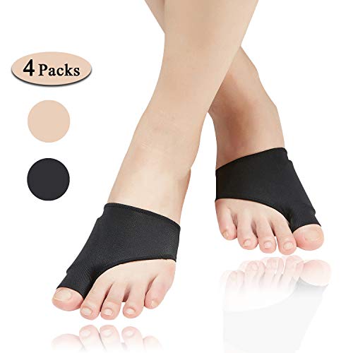 Product Cover (4pcs) Bunion Corrector,Bunion Relief Sleeve with Soft Gel Cushion REUSEABLE Toe Spacer Socks,Bunion Splints Great for Hallux Valgus & Big Toe Joint,Hammer Toe for Men and Women-Large/X-Large.