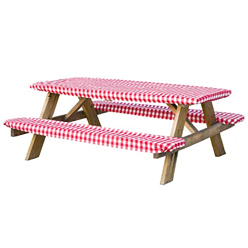 Product Cover Houseables Picnic Table & Benches Cover, Fitted Tablecloth with Bench Covers, 72