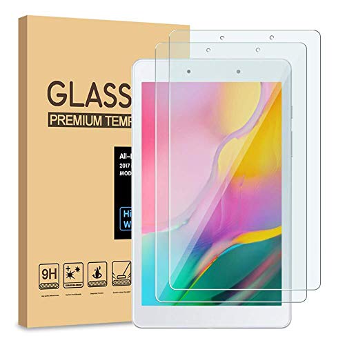 Product Cover [2-Pack] PULEN for Samsung Galaxy Tab A 8.0 2019 Screen Protector Tempered Glass T290 (Only for SM-T290 WiFi Model),HD Clear Anti-Scratch Bubble Free 9H Hardness