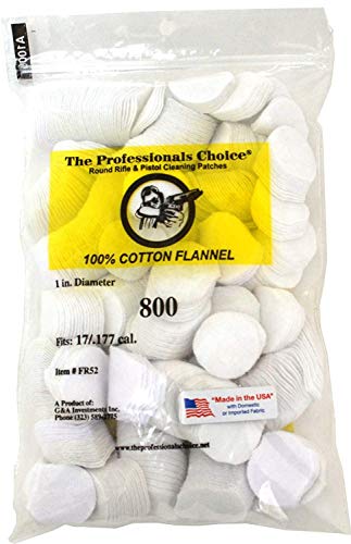 Product Cover The Professional's Choice Pistol/Rifle Cotton Gun Cleaning Patches | All Calibers | Round & Square | Knit, Twill & Flannel