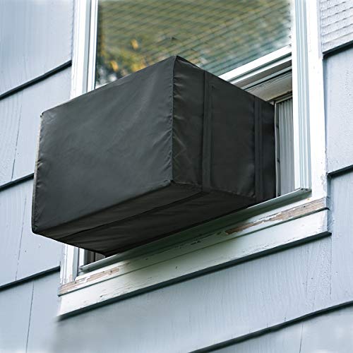 Product Cover Luxiv Window Air Conditioner Cover Outdoor, Outside Window AC Unit Cover Black Dust-Proof Waterproof AC Cover Outdoor Window AC Protection Cover (21Wx16Dx15H)