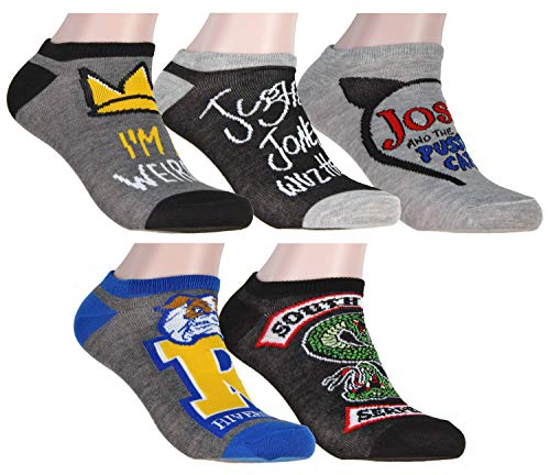 Product Cover Riverdale High Southside Serpents Jughead Adult Womens Mens 5 Pair Ankle No Show Socks
