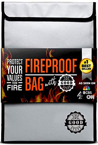 Product Cover Fireproof Document Bags (2000℉), Protect Important Documents, Fireproof Bags (Extra Strength), Waterproof and Fireproof Document Bag, Fire Safe Bags, Keep your Documents Safe from Fire and Water