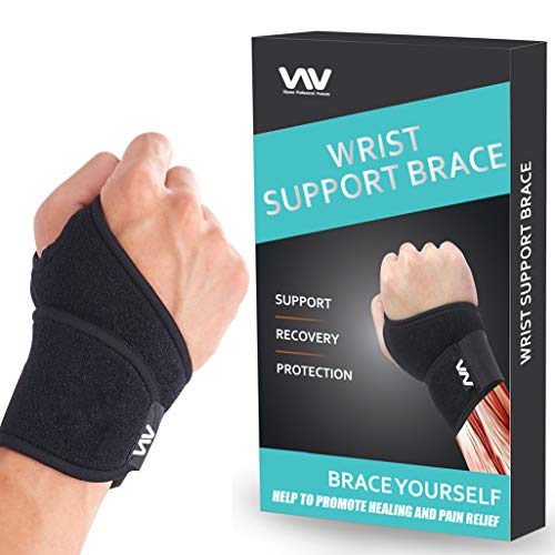 Product Cover Carpal Tunnel Wrist Brace, Adjustable Wrist Support Brace for Arthritis and Tendinitis, Wrist Compression Wrap for Pain Relief, Suitable for Both Right and Left Hands