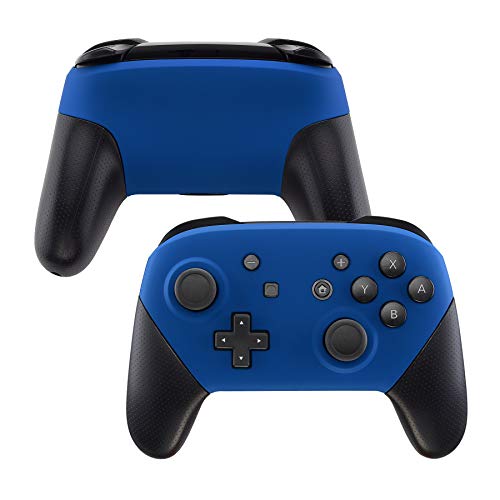 Product Cover eXtremeRate Blue Faceplate and Backplate for Nintendo Switch Pro Controller, Soft Touch DIY Replacement Shell Housing Case for Nintendo Switch Pro - Controller NOT Included