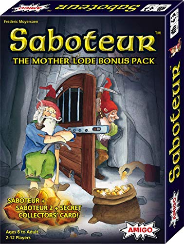 Product Cover Saboteur Mother Lode Bonus Pack Card Game with Saboteur, Saboteur 2 & Secret Collectors' Card-Amazon Exclusive