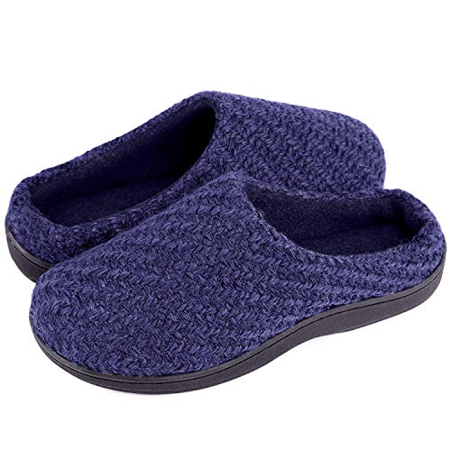 Product Cover LB LONGBAY SINCE 1997 Men's Woolen Yarn Memory Foam House Slippers Fleece Clogs House Shoes for Indoor Outdoor Use