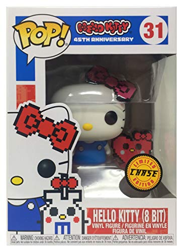Product Cover Funko Pop! Sanrio Hello Kitty (Anniversary) Chase with 8-Bit Pink Bow and Heart Buddy
