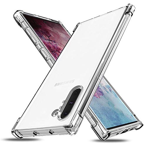 Product Cover OEAGO for Samsung Galaxy Note 10 Case, [Ultra Slim Thin] with Soft Feel Flexible and Easy Grip Gel Premium TPU Rubber Silicone Skin Cover Back for Samsung Galaxy Note 10 6.3 inch Phone - Clear