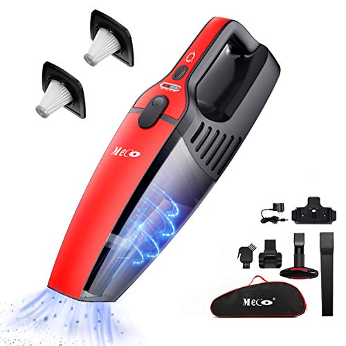 Product Cover Handheld Vacuum Cordless, MECO Dust Buster Cordless【2019 Upgraded Version】 Rechargeable Wet and Dry 800ml Dust Box Two Speeds Adjustable, Dual Filter, Carrying Bag Included for Car Home Pet Hair