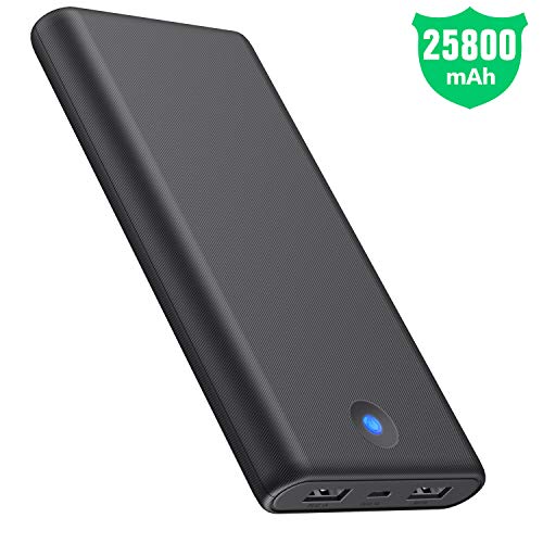 Product Cover Portable Charger Power Bank 25800mah Newest Enhanced Portable Phone Charger Dual Output with LED Colorful Indicator Charging External Battery Packs Charger for Smartphone, Android,Tablet and More