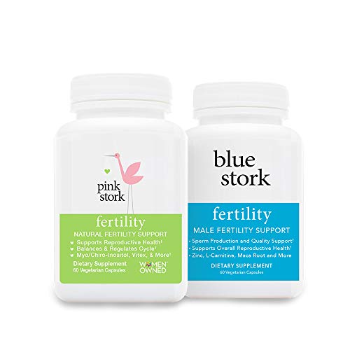 Product Cover Pink Stork - Blue Stork Fertility Supplement Bundle: Conception Support for Women and Men, Support Hormones + Reproductive Wellness