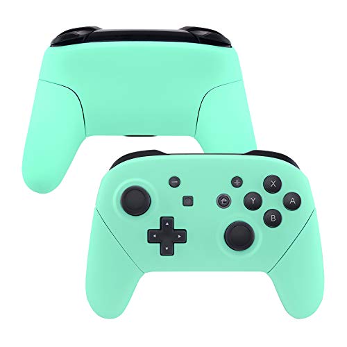 Product Cover eXtremeRate Mint Green Faceplate Backplate Handles for Nintendo Switch Pro Controller, Soft Touch DIY Replacement Grip Housing Shell Cover for Nintendo Switch Pro - Controller NOT Included