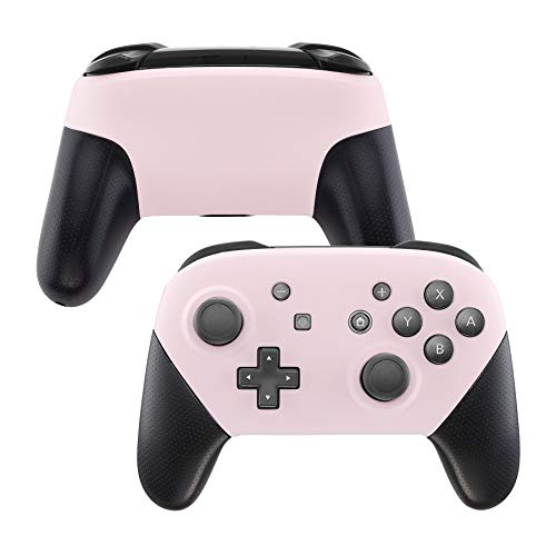 Product Cover eXtremeRate Sakura Pink Faceplate and Backplate for Nintendo Switch Pro Controller, Soft Touch DIY Replacement Shell Housing Case for Nintendo Switch Pro - Controller NOT Included