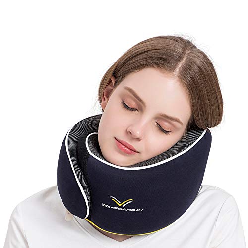 Product Cover ComfoArray Travel Pillow, Neck Pillow for Airplane and Car. New Upgrade in 2019,Wider Adjustable Range, Suitable for Everyone's Size. Enhanced Front Support Effect.A Whole Set of Travel Kit.