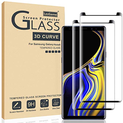 Product Cover LasGame Galaxy Note9 Screen Protector Tempered Glass, [Update Version] 3D Curved Dot Matrix [Full Screen Coverage] Glass Screen Protector [Case Friendly] for Samsung Note9