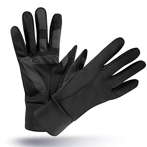 Product Cover Winter Gloves Thermal Glove with Touch Screen Fingers Windproof Water Resistant for Running/Cycling/Driving/Snow Skiing/Ice Fishing in Cold Weather for Men and Women (Large, Black)