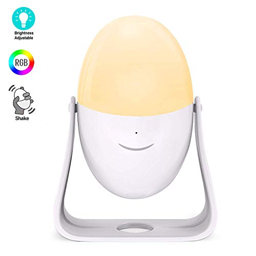 Product Cover Baby Night Light with Shake Changing Color Mode, LED Nursery Bedside Lamp with Touch Control Dimming Function Rechargeable Baby Night Light for Breastfeeding, 4 Lighting Modes - Ranipobo