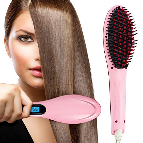 Product Cover EAYIRA Impressive Women's Electric Comb Brush Ceramic Fast Hair Straightener Straightening Brush with LCD Screen, Temperature Control Display,Hair Straightener For Women,hair straightener tool